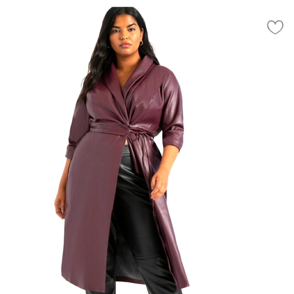 Eloquii NWT Sz 16 Vegan Faux Leather Dress